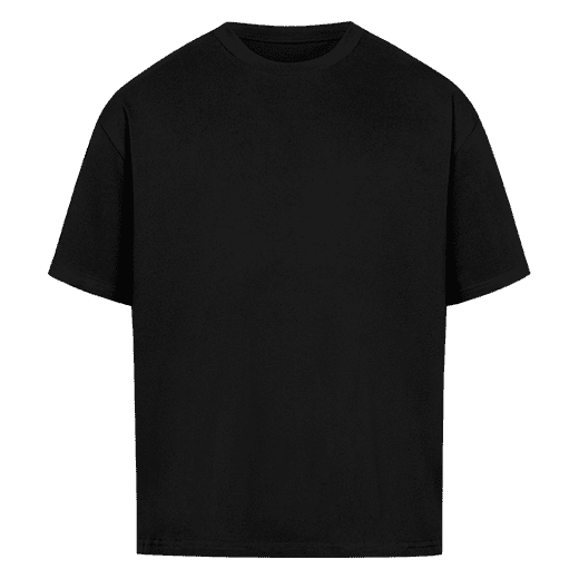 Oversized T-Shirt schwarz, Vorderseite